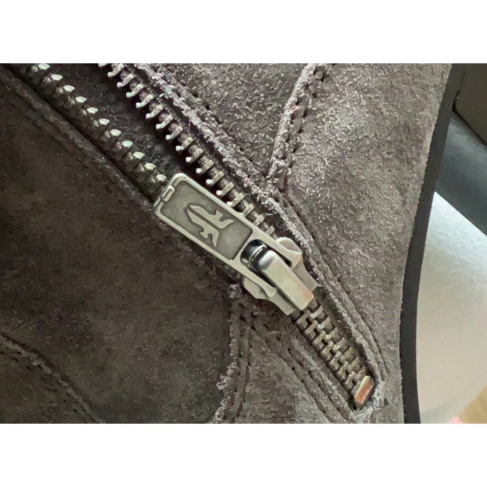 FRYE‎ Claude Tall zip boots shoes smoke grey US 9.5